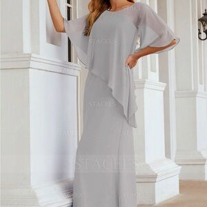 Stacees Chiffon Mother of the Bride Dress.